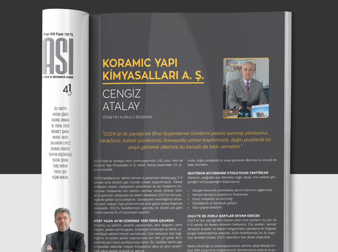 Koramic Yönetim Kurulu Başkanı Cengiz Atalay’ın 2024’ten Beklentileri