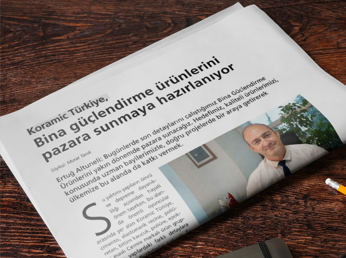 Yapı Güçlendirme Ürünlerini Pazara Sunuyoruz